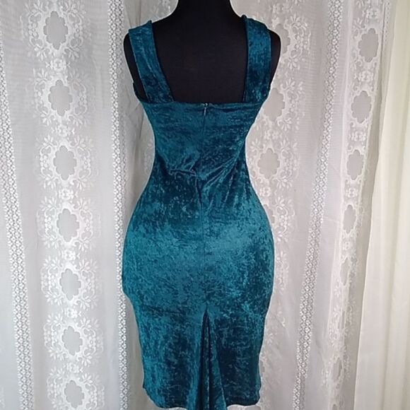 Style Retro Pinup Velvet Women's Dress Size Approximately XS S - Picture 7 of 15